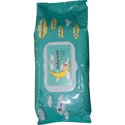 WELL DONE Detské vlhčené utierky Aloe vera extract 72 ks