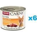 Animonda Carny Kitten hovädzie mäso hydina 6 x 200 g