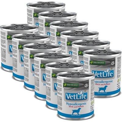 Vet Life Hypoallergenic Duck & Potato Canine 12 x 300 g