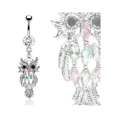 Šperky4U piercing do pupíku sovička WP01212