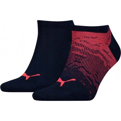 Puma ponožky Sneakers 2P Black Red červená