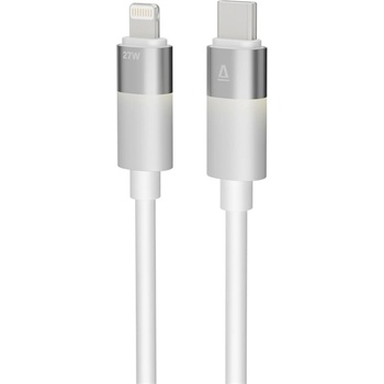 AVAX KAB AVAX CB314 GLOWY 27W USB-C - Lightning кабел за бързо зареждане, бял - 1 м (AVAX CB314)