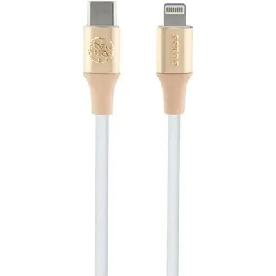 Guess Кабел Guess Ebossed Logo, USB-C към Lightning, 1.5m, златист (3666339171438)