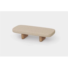 Vondom Nízký stolek Milos, obdélníkový 100x45x24 cm, rám dřevo iroko, deska beton