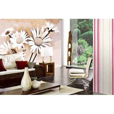 DIMEX ART Самозалепваща се флизелинова фототапета кафяви цветя 375 x 250 см