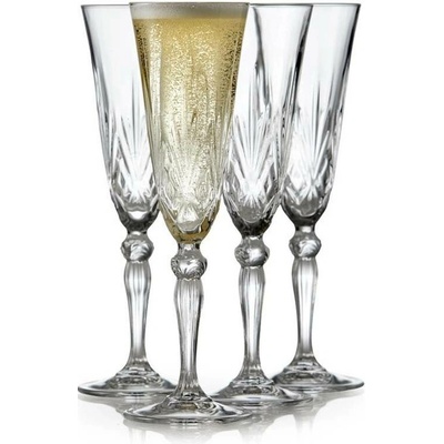 Lyngby Glas Sklenice na šampaňské Melodia 4 x 160 ml