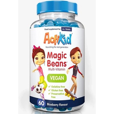 ActiKid Magic Beans Multi-Vitamin - Vegan, Blueberry, 60 Beans