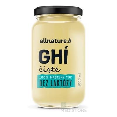 Allnature Ghí Čisté maslový tuk bez laktózy 1 l