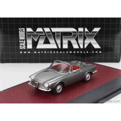 Matrix scale models Alfa romeo Giulia Gt Cabriolet Spider Prototipo 1963 Grey Met 1:43