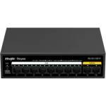 Ruijie Комутатор Ruijie RG-ES110F-P, 8x10/100M, 2xGbE, PoE/PoE+, неуправляем, настолен (RG-ES110F-P)