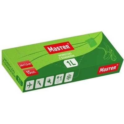Master 1l - 24x17,5 cm - 15 ks - sáčky na potraviny se zipem