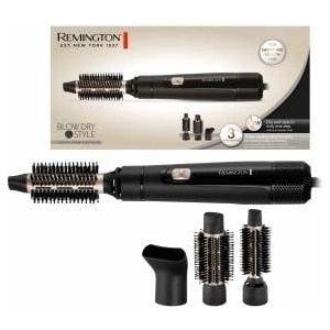 Remington Warm Air Brush [includes 3 attachments: 25mm & 38mm round brush, styling nozzle] Blow Dry & Style (dries & styles for shape & volume for short/medium hair) 2 heat & fan settings, Airstyler AS7300