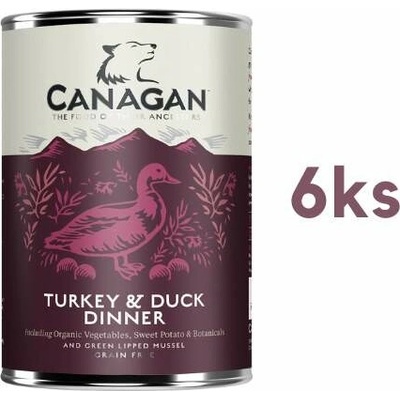 Canagan Krůtí a Kachní 6 x 400 g