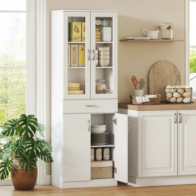 HOMCOM Kuchyňská linka 60 x 35 x 180 cm bílá – Sleviste.cz
