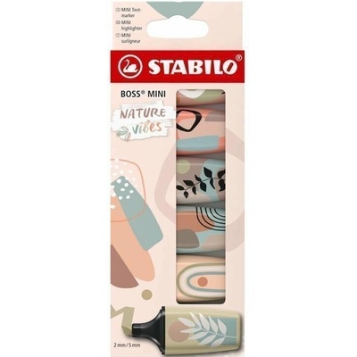 Zvýrazňovač STABILO BOSS MINI Naturevibes - sada 6ks