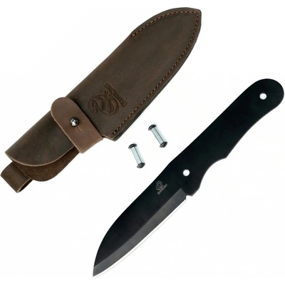 Beavercraft Carbon Steel Blued-Blade Bushcraft Knife with Leather Sheath set BSH-kit 5