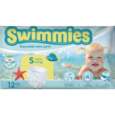 Swimmies plienky do vody 4-9 kg 12 ks