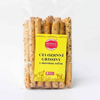 BIOMILA Celozrnné grissiny s morskou soľou bio 100 g