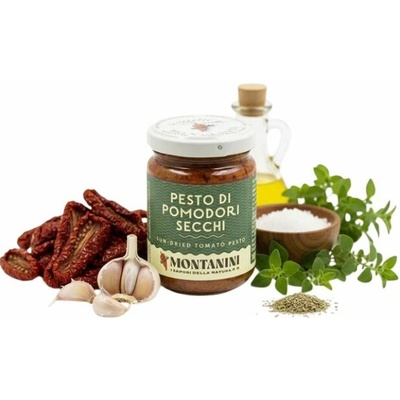 Little Sicily Montanini Pesto Rossoesto se sušenými rajčaty, mandlemi a pecorinem 190 g