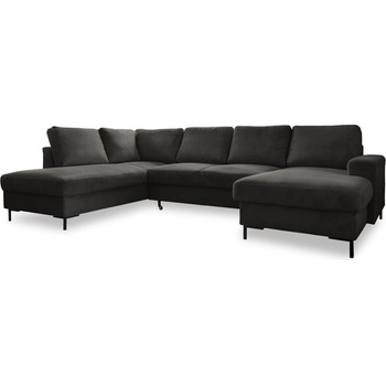 Miuform Тъмносив разтегателен ъглов диван от рипсено кадифе (ляв ъгъл) Lofty Lilly - Miuform (1087ON19)