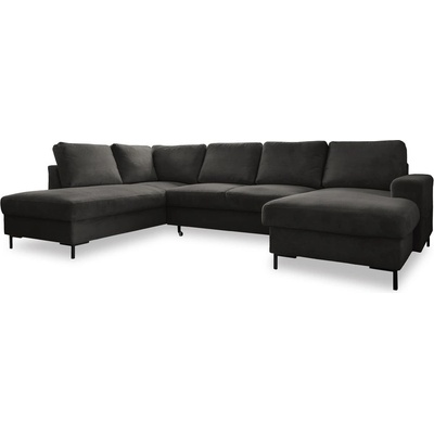 Miuform Тъмносив разтегателен ъглов диван от рипсено кадифе (ляв ъгъл) Lofty Lilly - Miuform (1087ON19)