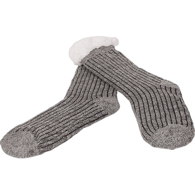 Мъжки пухкави чорапи в бежов меланж