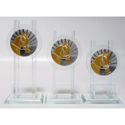 VIZINGR Hlava koně sklo W141-3-FG009 W141-FG009/16,5 cm