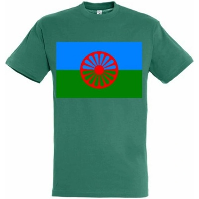 Triko s romskou vlajkou zelené