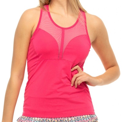 Lucky in Love Pretty in Ink Baseline Tank w Bra shocking pink