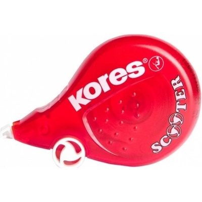 Лентов коректор Kores Scooter, лентов (4.2мм), 8м, с колелца, червен (OK20547)