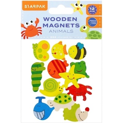 CreativeToys Drevené magnetky zvieratká STARPAK 12 ks