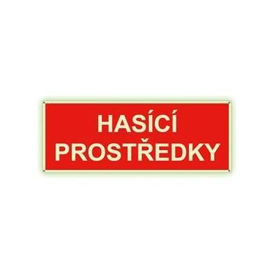 Hasící prostředky - fotoluminiscenční tabulka s dírkami, plast 2 mm 210x80 mm