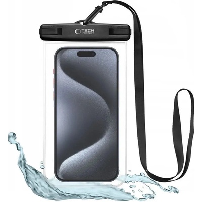 Tech-Protect Универсален водоустойчив калъф за смартфони Tech-Protect UWC7, до 6.9", черен (6216990212710)