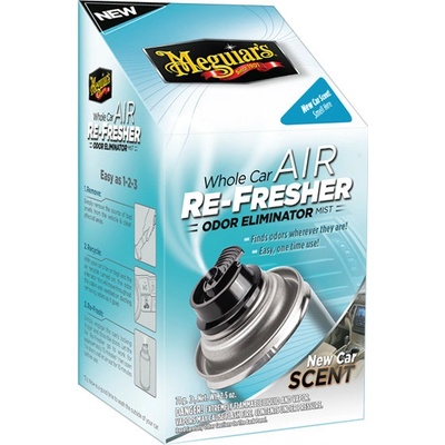 Meguiar's Air Re-Fresher Odor Eliminator - New Car Scent - čistič klimatizace + pohlcovač pachů + osvěžovač vzduchu, vůně nového auta, 71 g