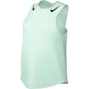 Nike Дамски потник с широка презрамка Nike Women's AeroSwift Dri-FIT ADV Running Singlet Running shirt - Barely Green / Black (916-7161-0113)