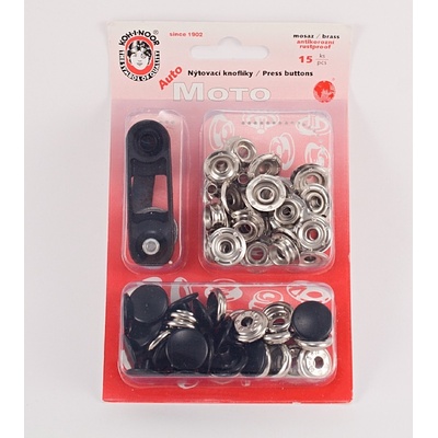 Auto-Moto cvoky - čierna - priemer 1,5 cm - 10 ks