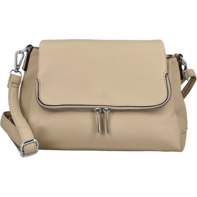Stylová dámská koženková crossbody kabelka Kornelia béžová