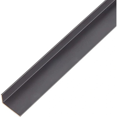 Alberts Alu L profil čierny eloxovaný 20x10x1 mm, 2 m