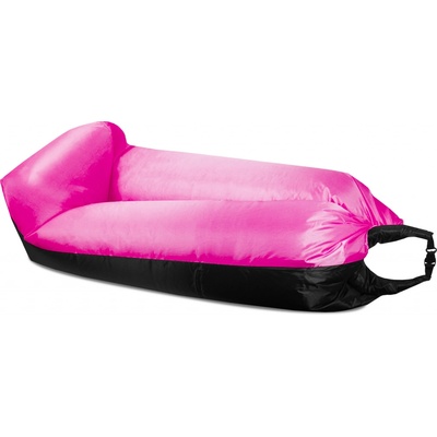 Aga nafukovací vak Lazy Bag 230x70 cm Černý/Růžový