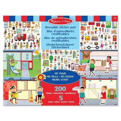 Melissa & Doug - Стикери за многократна употреба - Моят град (19114)