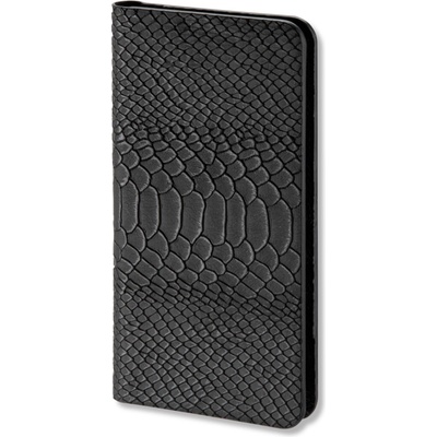4smarts Ultimag Wallet Westport Reptile Case - универсален кожен калъф с магнитно захващане за смартфони до 5.8 инча (черен)
