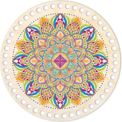 Woody Crafts Dno, víko, kruh 20 cm, Mandala 03