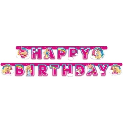 Girlanda happy birthday Barbie 200x15cm Amscan