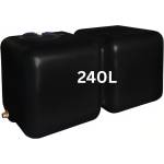 HydroMoby Резервоар за питейна вода HydroMoby AQUA S12, хоризонтален 240 л (черен) (AQUA S12-BLACK-240)