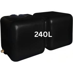 HydroMoby Резервоар за питейна вода HydroMoby AQUA S12, хоризонтален 240 л (черен) (AQUA S12-BLACK-240)