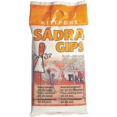 Kittfort Sadra Gips šedá - stavebná 1 kg