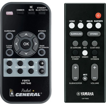 GENERAL Yamaha vaf7640 - дистанционно управление дубликат (vaf7640)