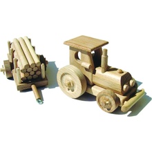 Ceeda Cavity Drevený Traktor s vlečkou