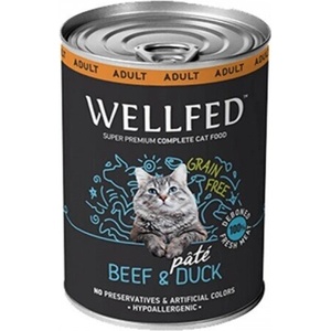 PETINTEREST Wellfed Adult Beef & Duck (12months - 7 years) консерва за кoтки с говеждо и патешко 400gr