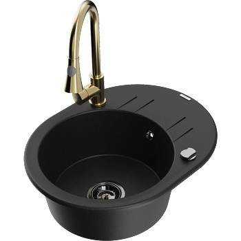 Mexen Kevin гранитна кухненска мивка с 1 отделение, плот и кухненски (6517-77-670101-50-B)